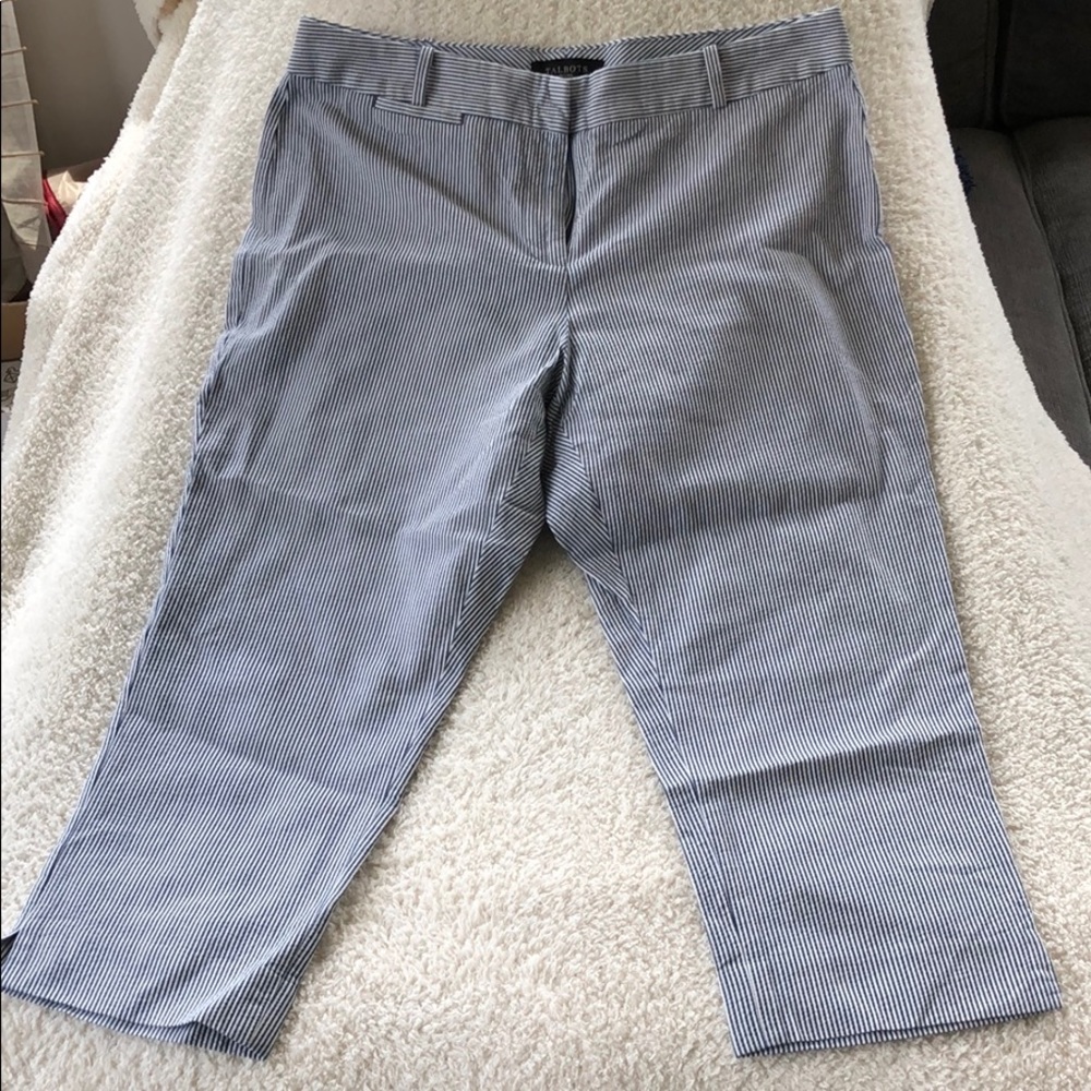 Talbots striped capris. Excellent condition  12p